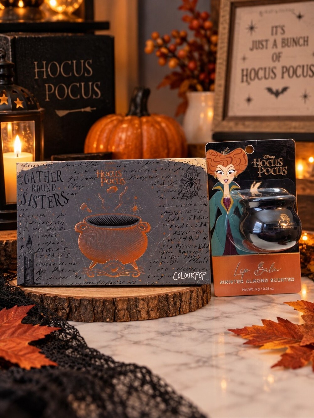 ColourPop x Disney Hocus Pocus Gather Round Sisters Palette + Lip Balm